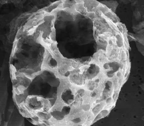 Particule fine de pollution vue au microscope (Lisa / Université Paris 12)